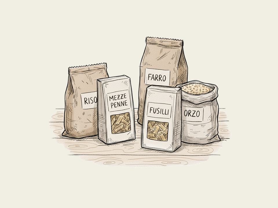 Pasta e cereali biologici