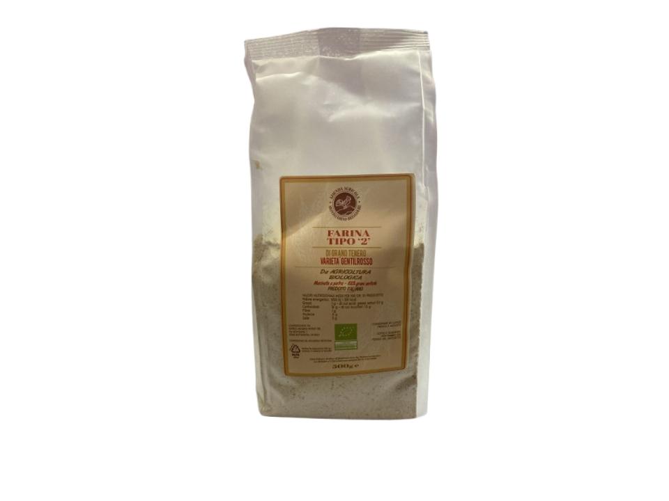 Sacchetto di farina di grano tenero semintegrale tipo 2 gentil rosso biologica - 500g