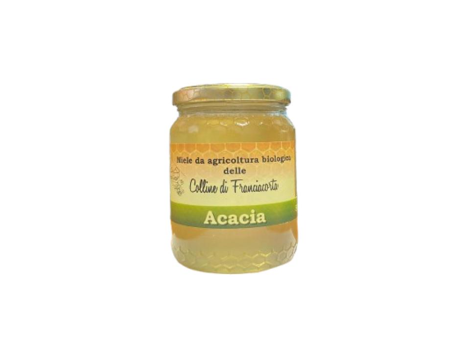 Vasetto in vetro di miele di acacia biologico (500g)