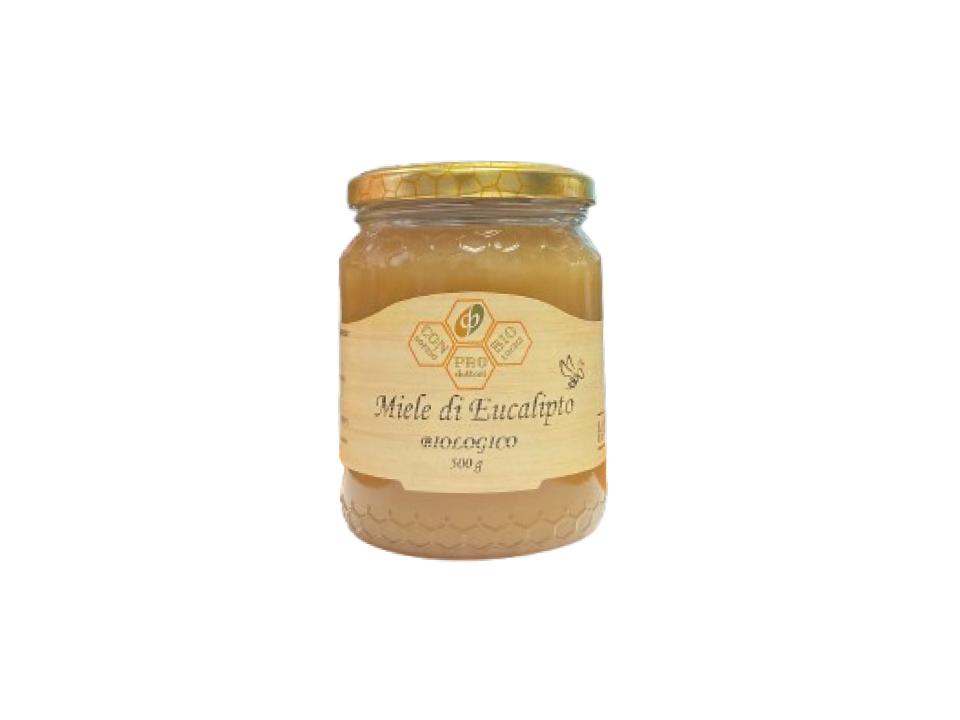 Vasetto in vetro di miele di eucalipto biologico (500g)