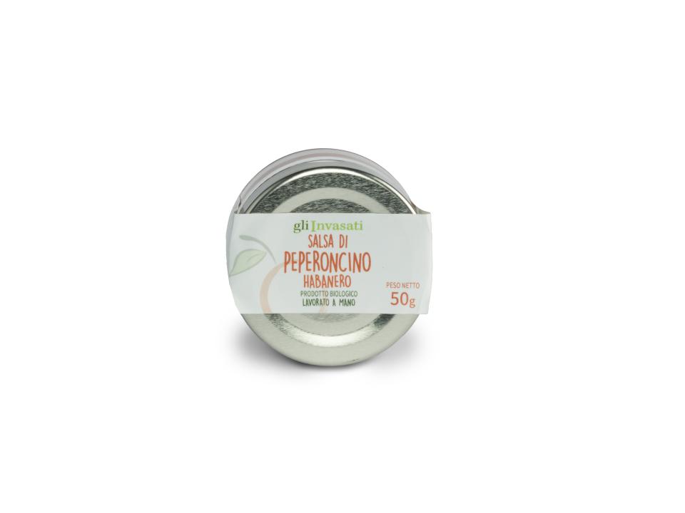 Vasetto in vetro di salsa habanero chocolate (50g) prodotta nel nostro laboratorio