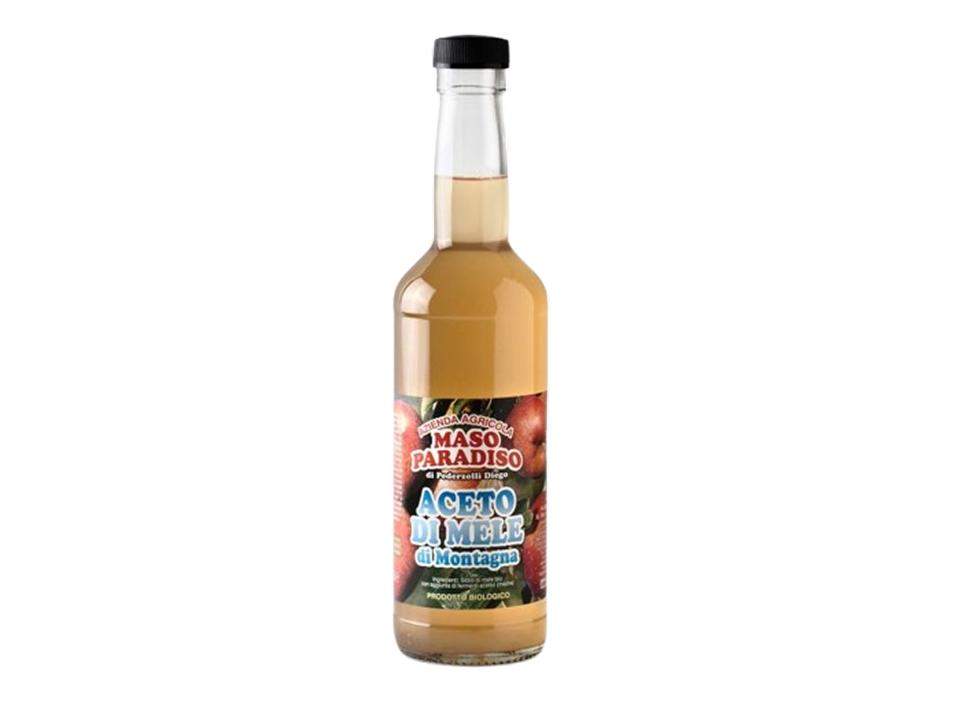 Bottiglietta in vetro di aceto di mele di montagna biologico (500ml)