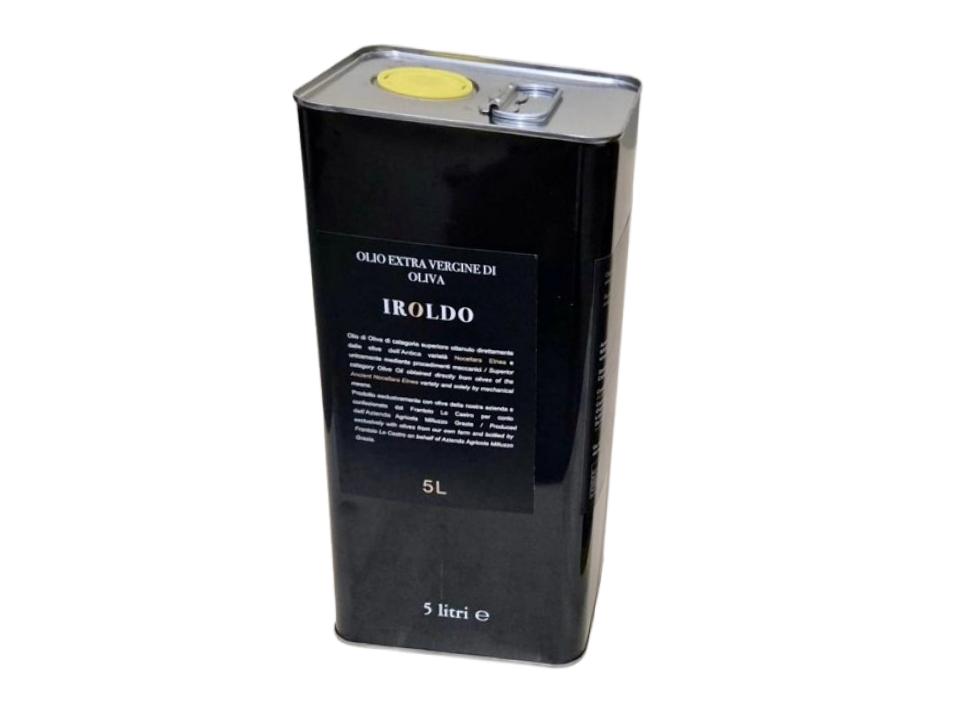 Latta da 5 litri di olio EVO bio - Iroldo - Nocellara dell'Etna
